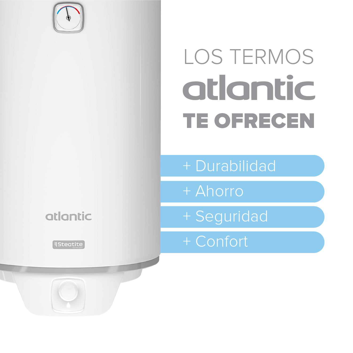 Termo Eléctrico Atlantic Steatite 80 litros - 9