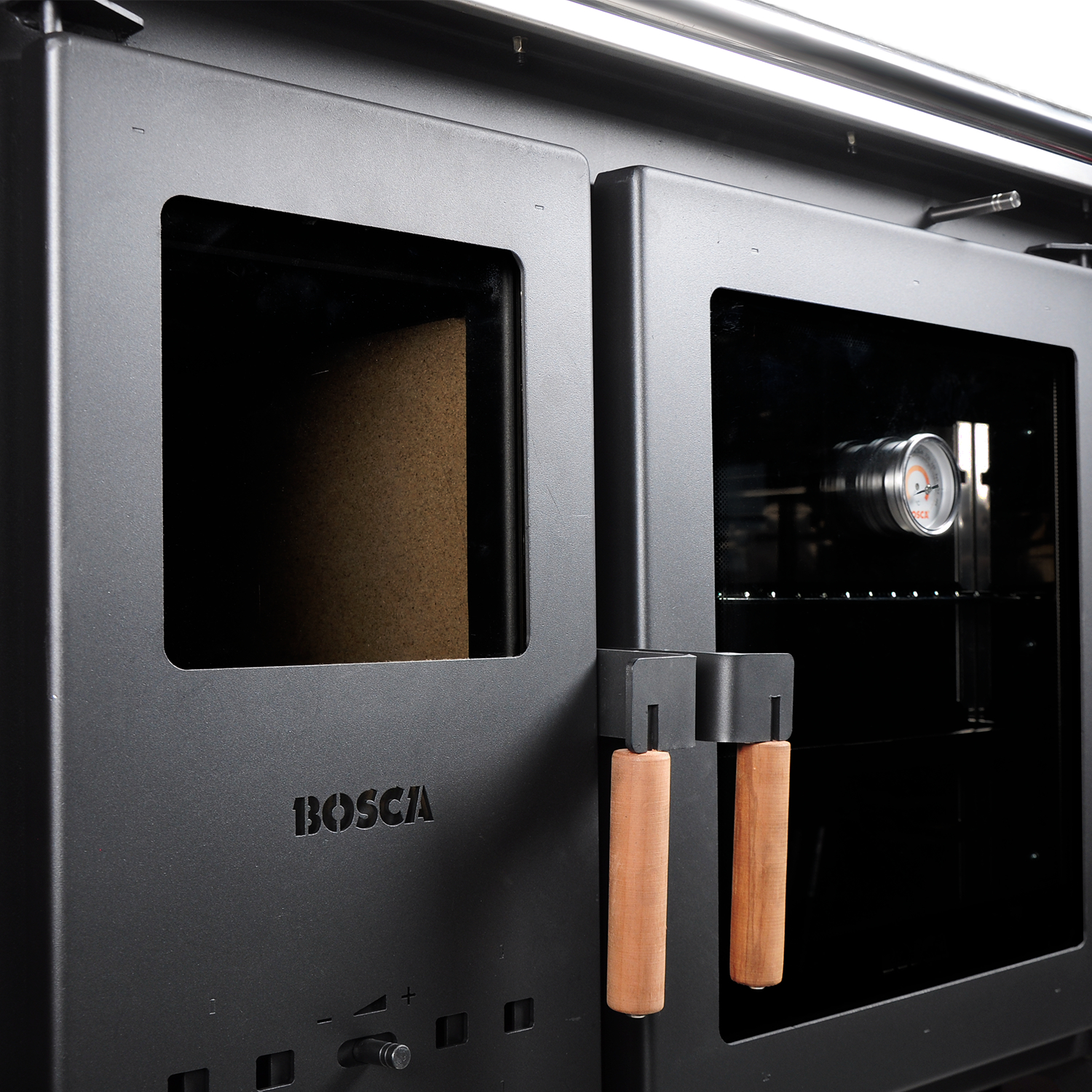 PACK COCINA A LEÑA BOSCA HESTIA 90 CHARCOAL + KIT BASE - 9