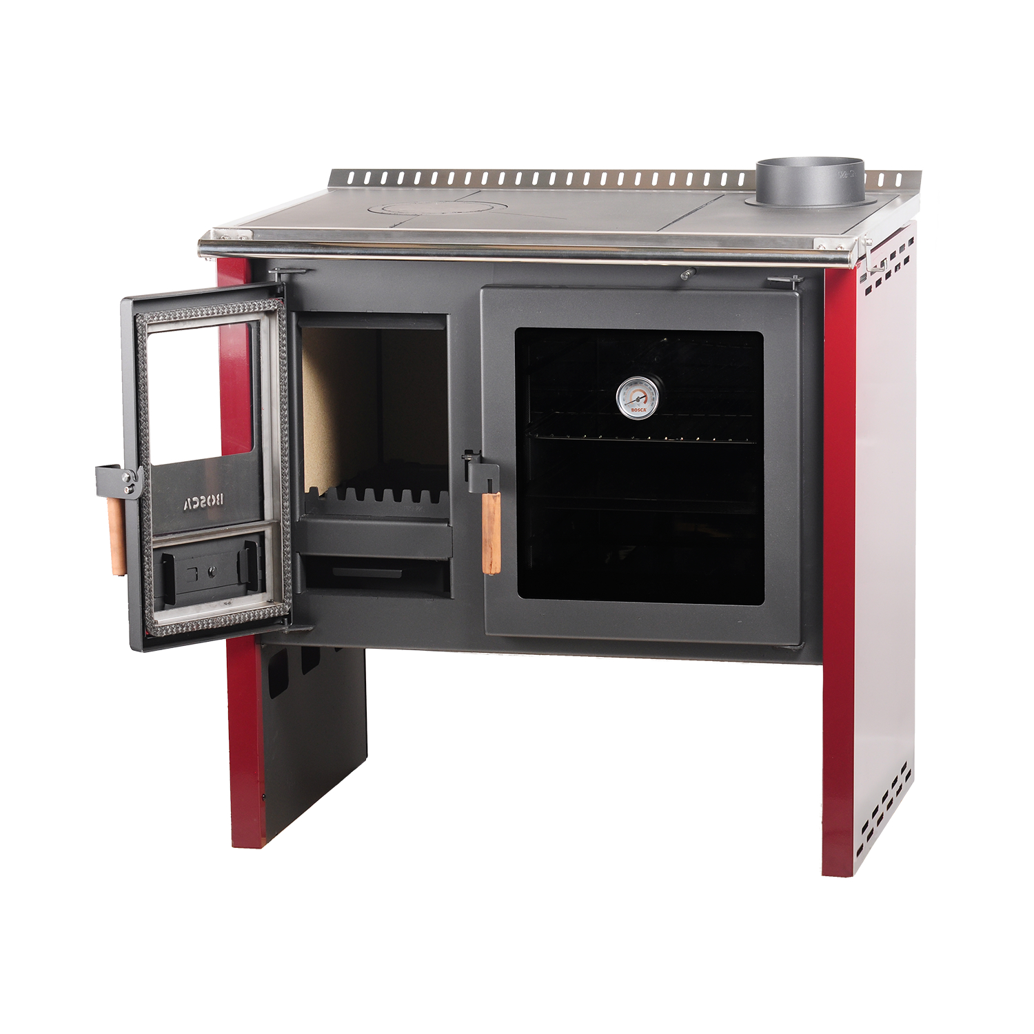 PACK COCINA A LEÑA BOSCA HESTIA 90 BURDEO + KIT BASE - 2
