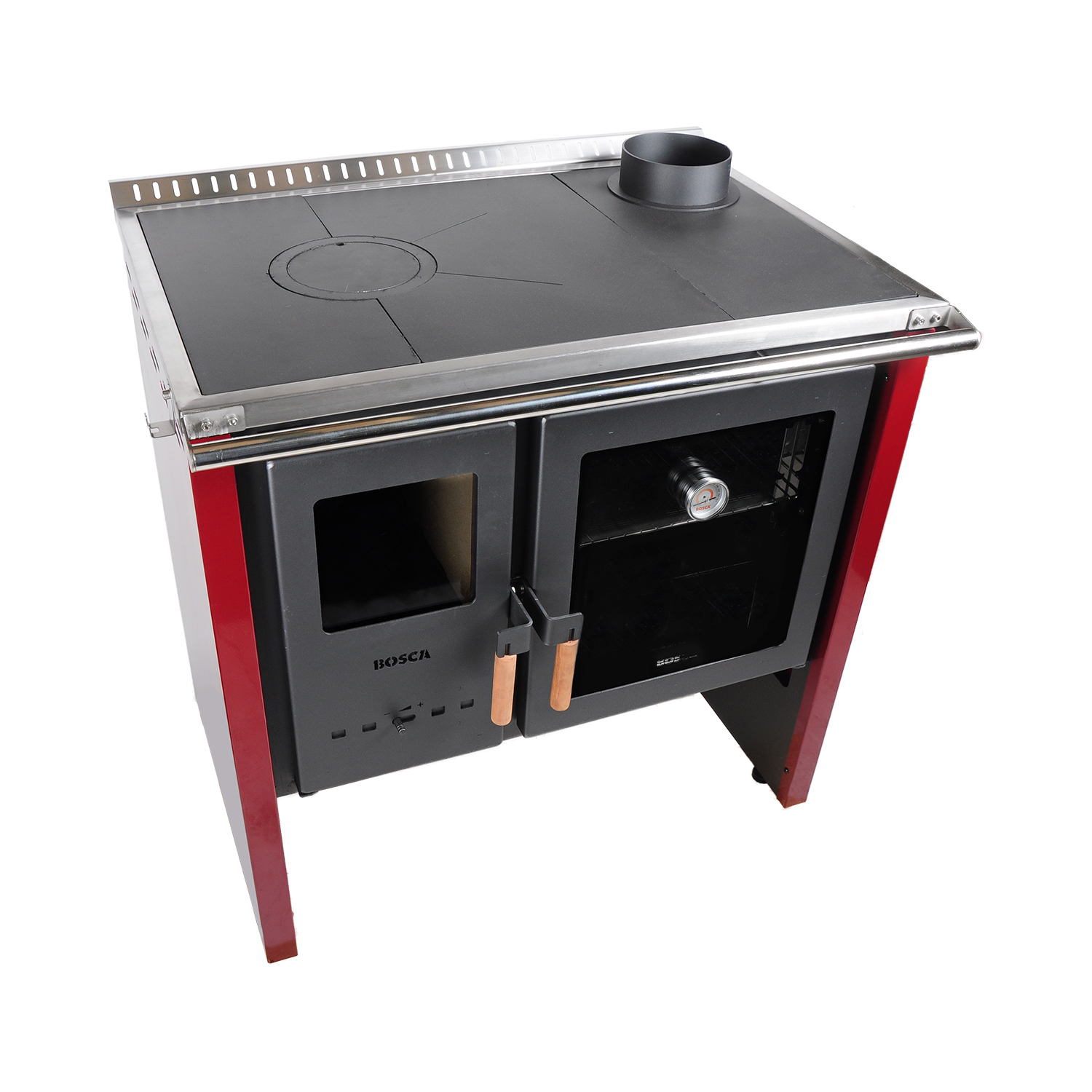 PACK COCINA A LEÑA BOSCA HESTIA 90 BURDEO + KIT BASE - 12