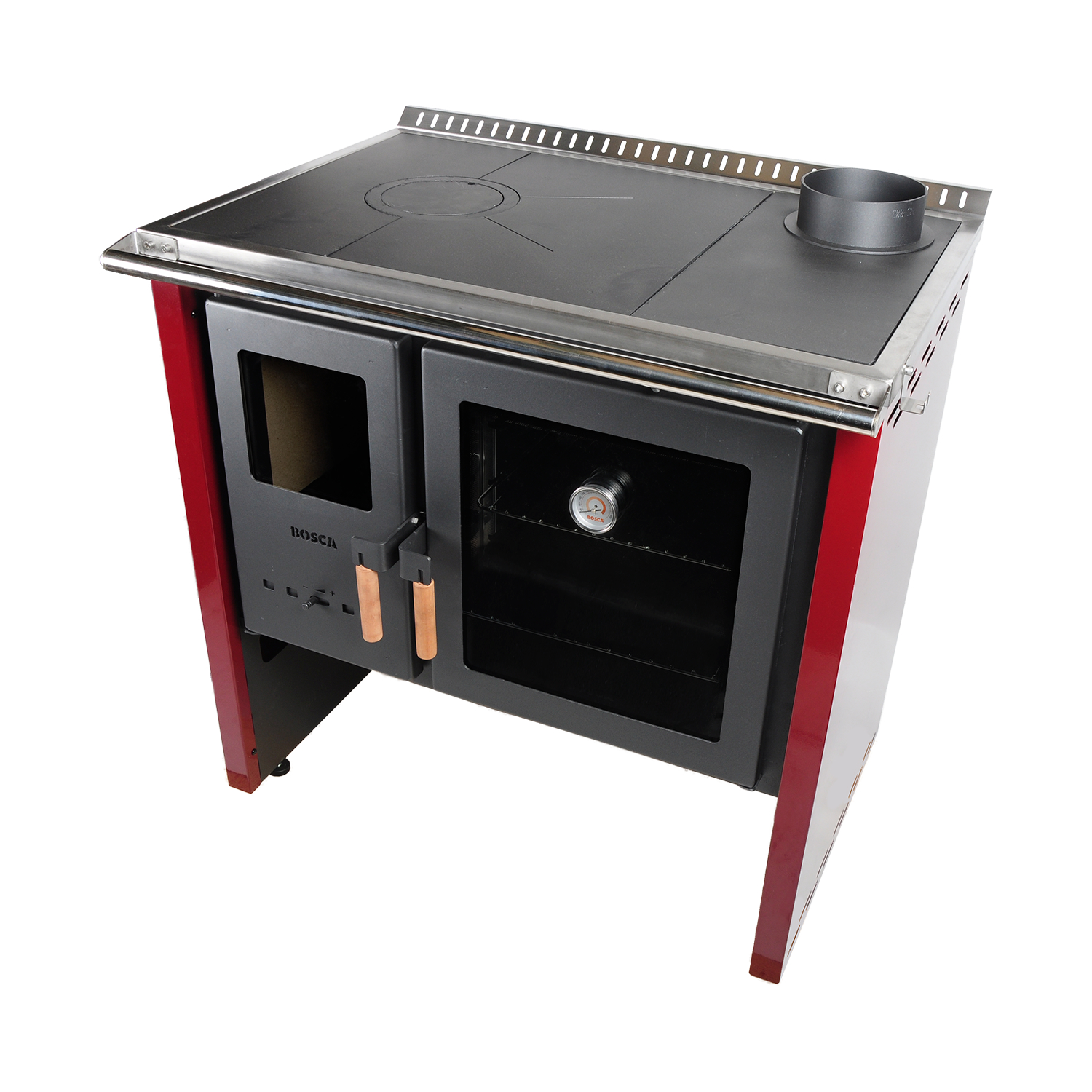 PACK COCINA A LEÑA BOSCA HESTIA 90 BURDEO + KIT BASE - 13