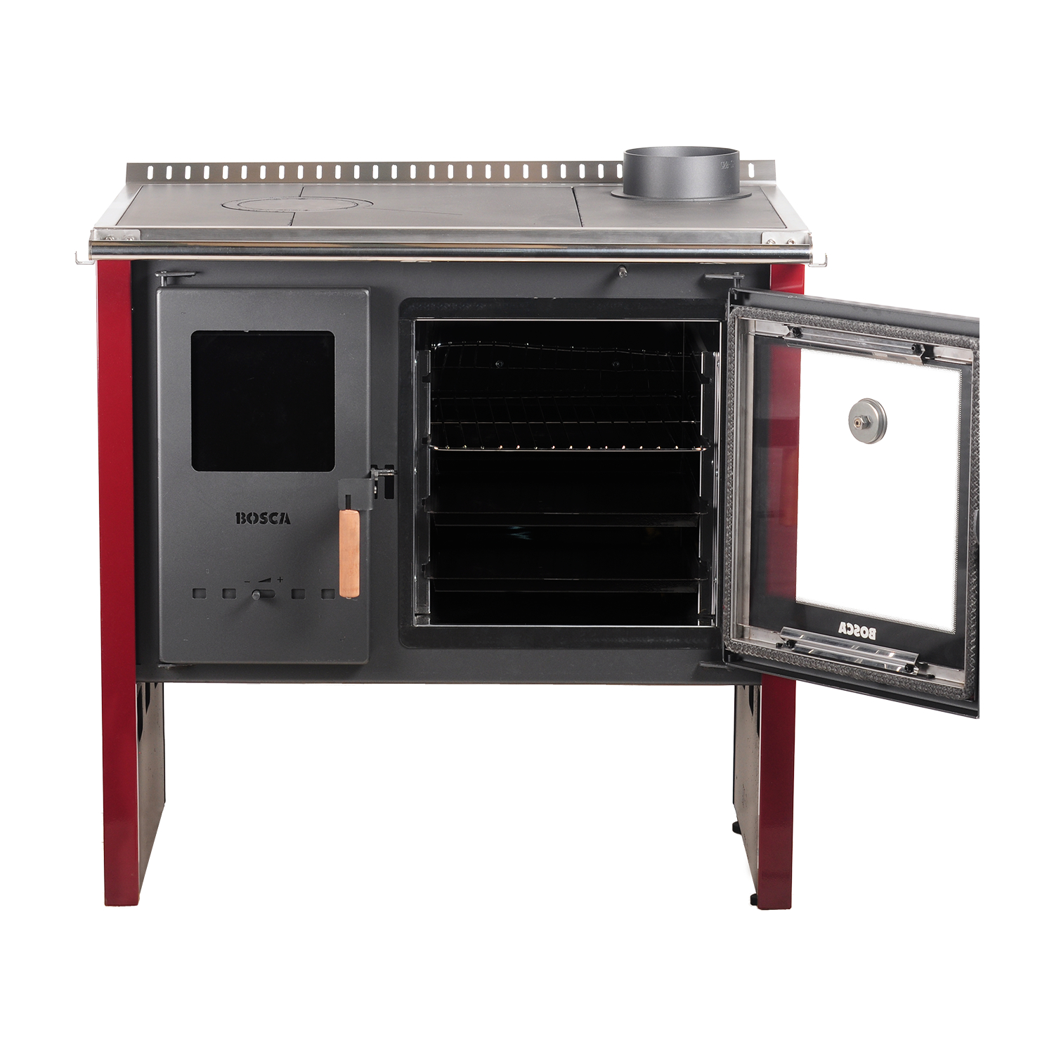 PACK COCINA A LEÑA BOSCA HESTIA 90 BURDEO + KIT BASE - 15