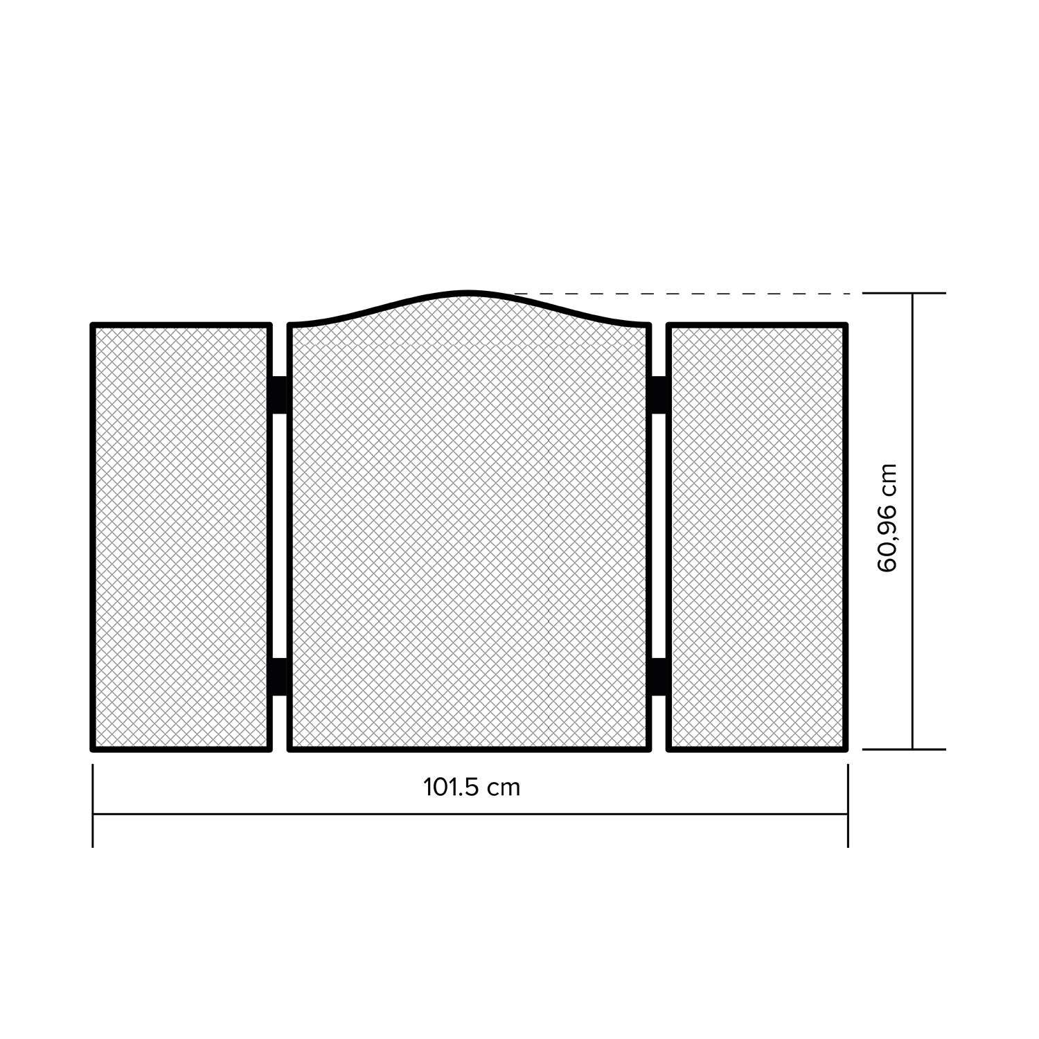 PANTALLA PROTECCIÓN REJILLA METÁLICA 101.5 X 60 - 4