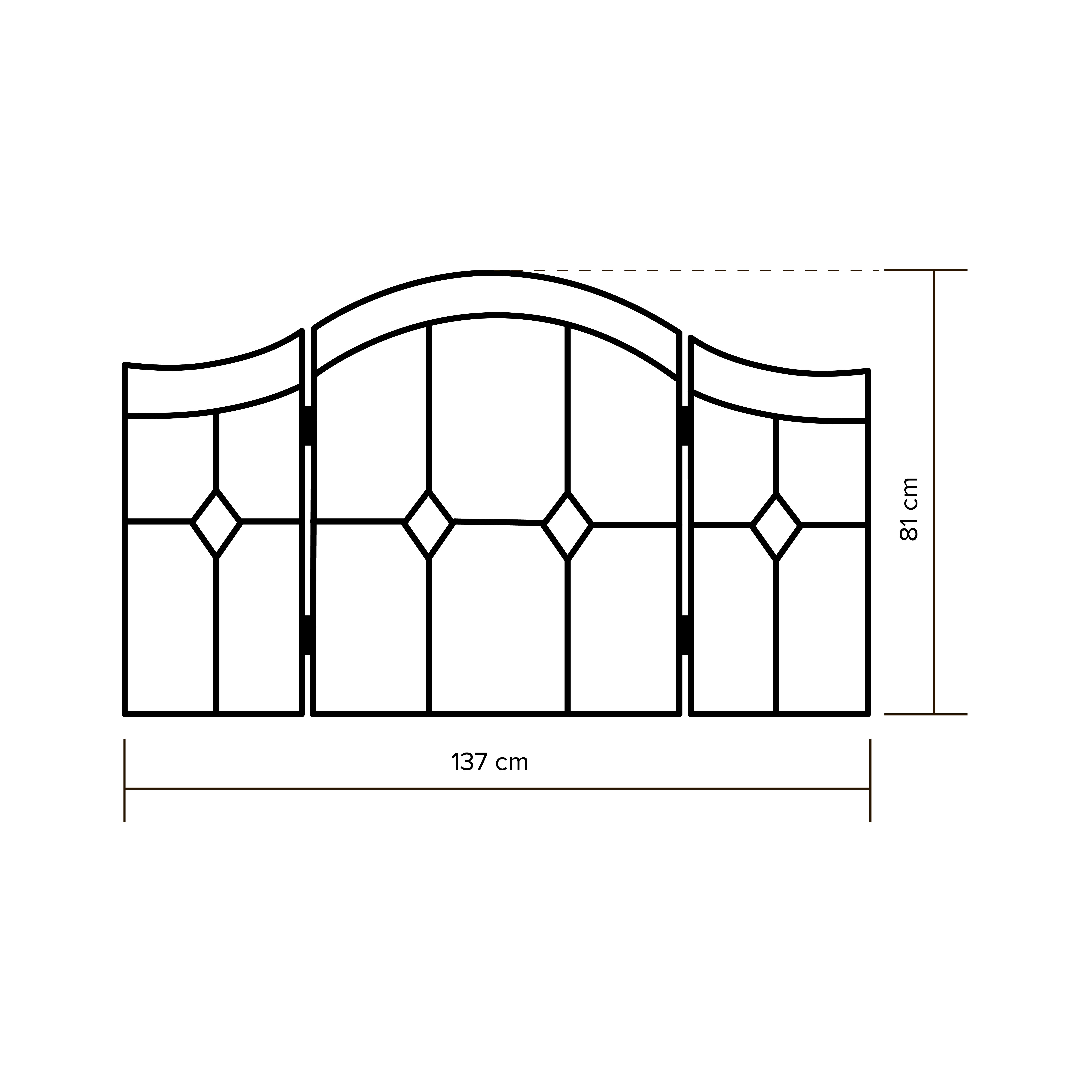 PANTALLA PROTECCIÓN REJILLA METALICA L137X W X H81 - 4