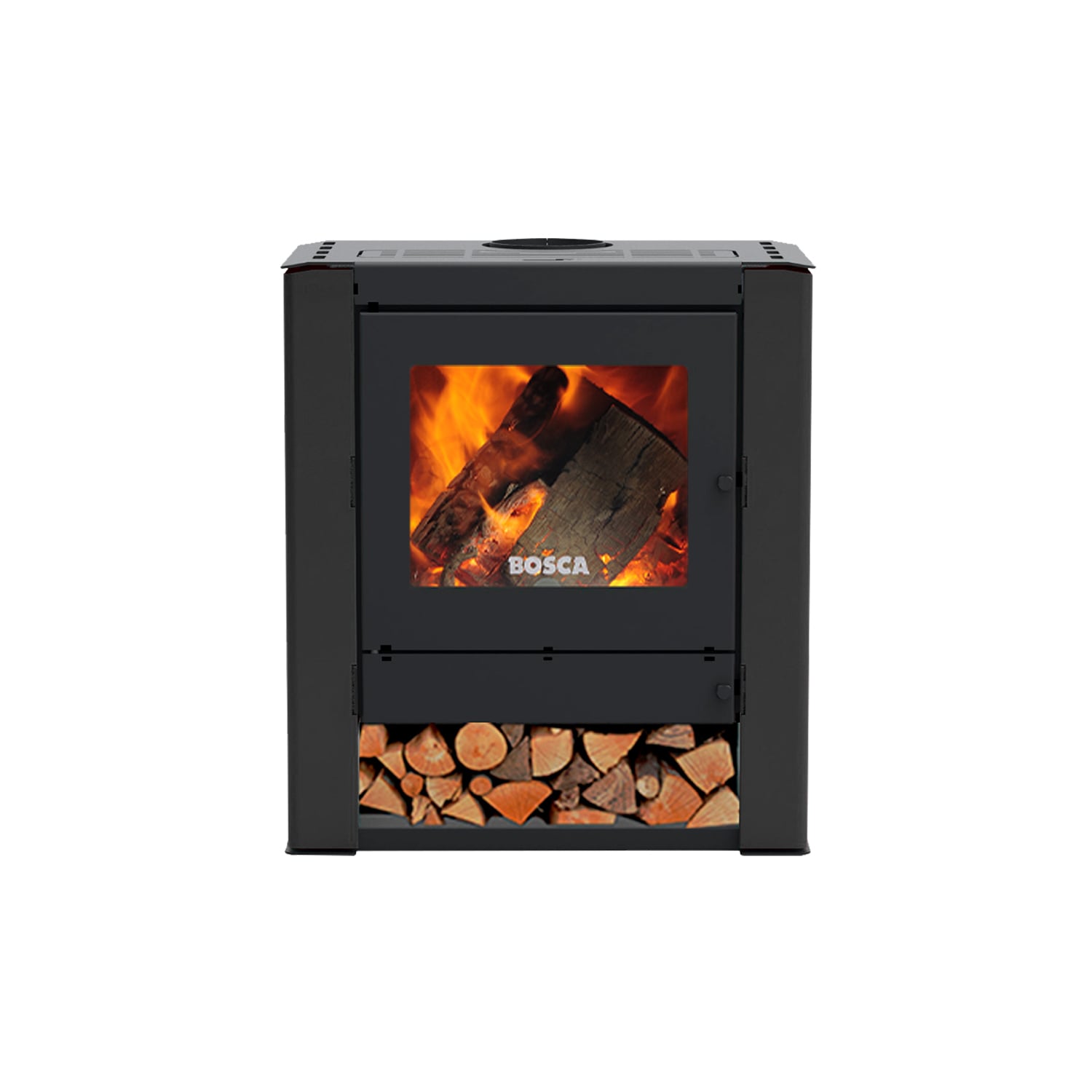 ESTUFA A LEÑA GOLD 500 BLACK VISION CHARCOAL - 1