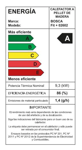 CALEFACTOR BOSCA A PELLET FIT+ BLACK VISION CHARCOAL - 3