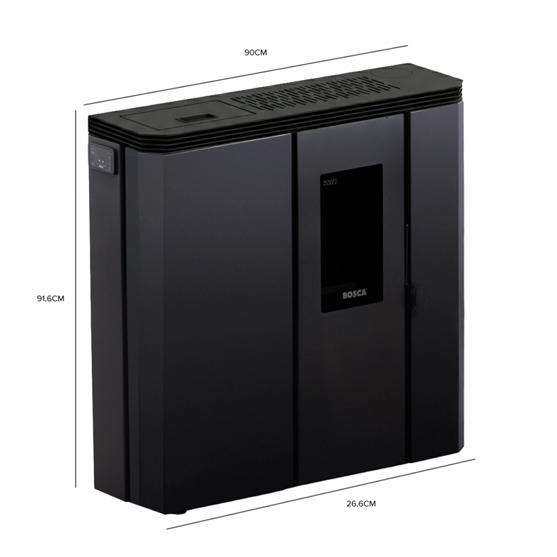 CALEFACTOR BOSCA A PELLET FIT+ BLACK VISION CHARCOAL - 4