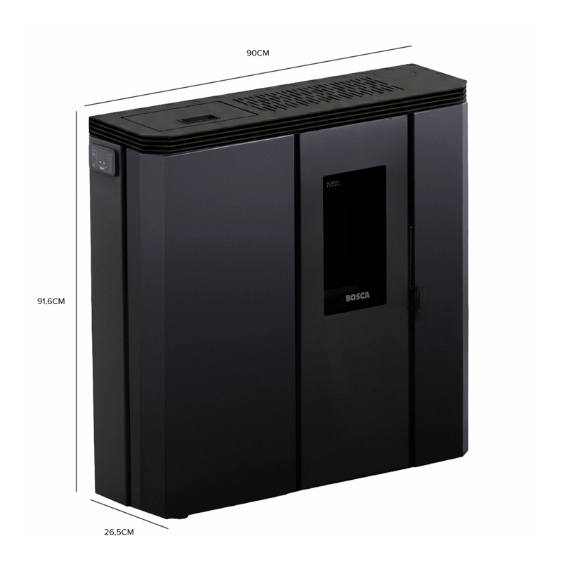 CALEFACTOR BOSCA A PELLET FIT+ BLACK VISION CHARCOAL - 5