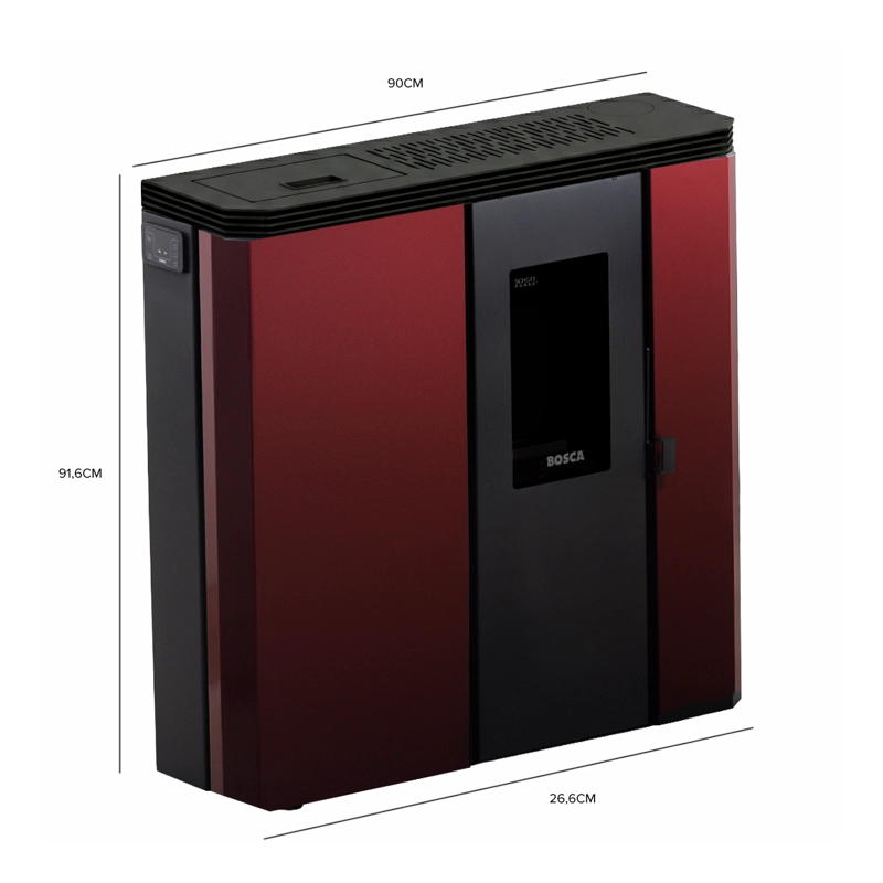 CALEFACTOR BOSCA A PELLET FIT+ BLACK VISION BURDEO - 5