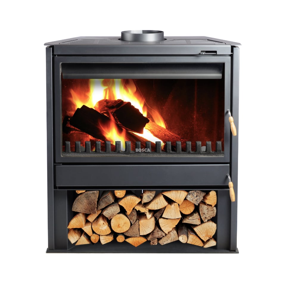 PACK CALEFACTOR A LEÑA CHIMENEA FREESTANDING 850 + KIT INSTALACION - 2