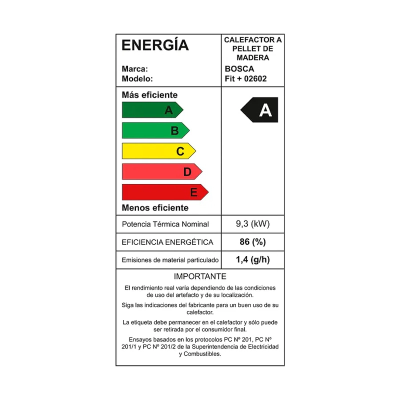 ESTUFA A PELLET FIT+ BLACK VISION CHARCOAL + KIT DE INSTALACION INTERIOR - 3