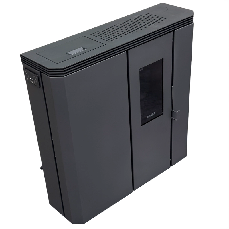 ESTUFA A PELLET FIT+ BLACK VISION CHARCOAL + KIT DE INSTALACION INTERIOR - 7