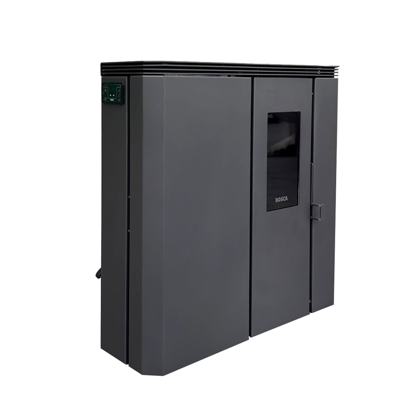 ESTUFA A PELLET FIT+ BLACK VISION CHARCOAL + KIT DE INSTALACION INTERIOR - 8