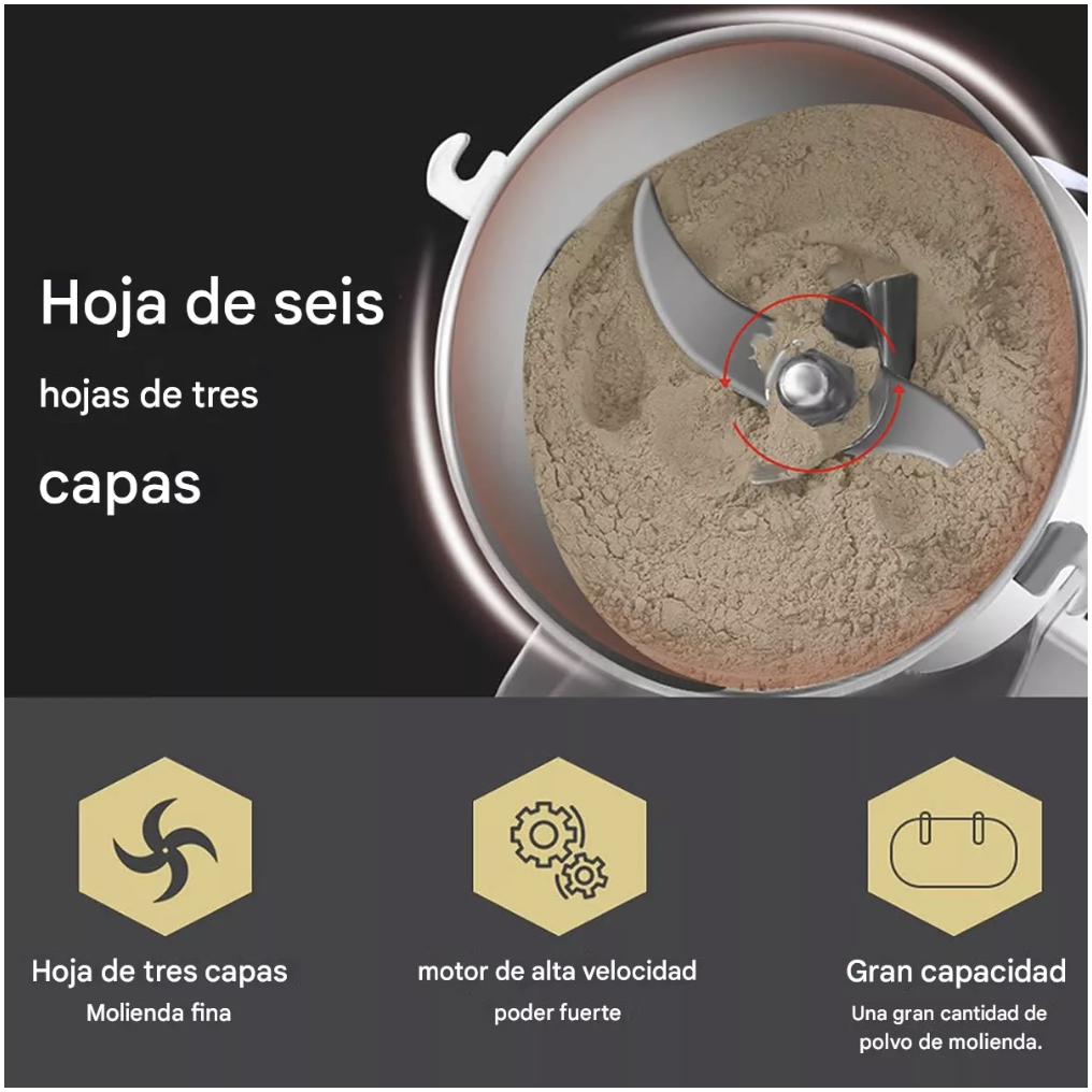 MOLINO DE GRANO TECNODELIV TRITURADOR ACERO INOX GRANOS MANTEQUILLA - 3