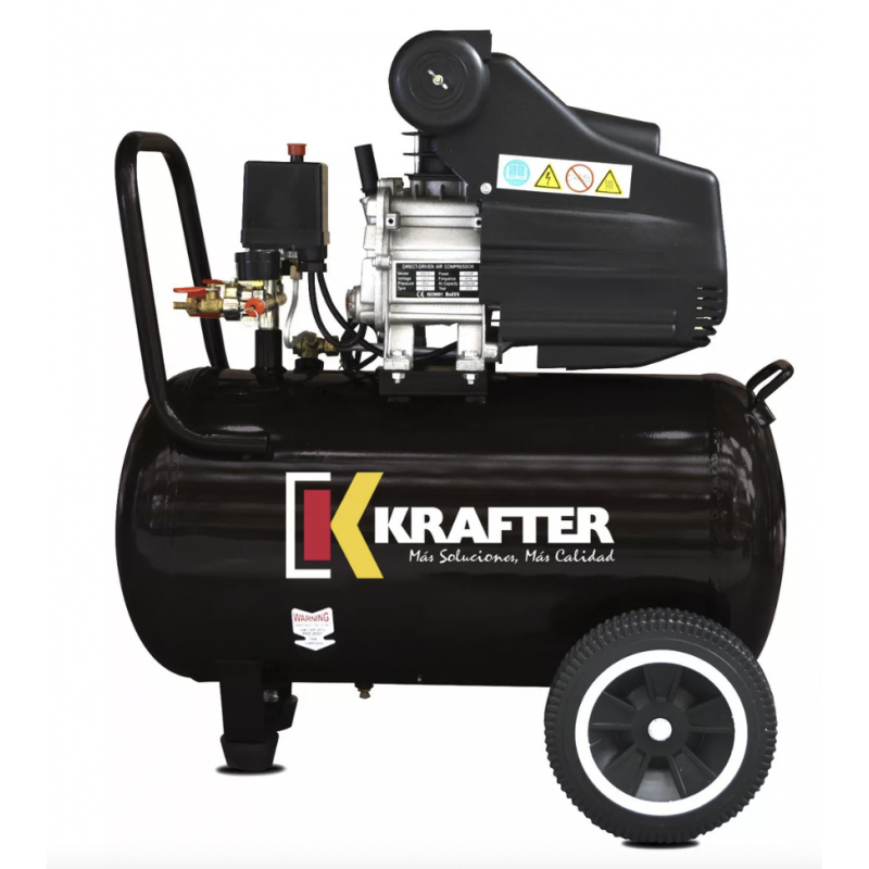 COMPRESOR AIRE PORTÁTIL 50LTS 2,5HP KRAFTER 220V - 1