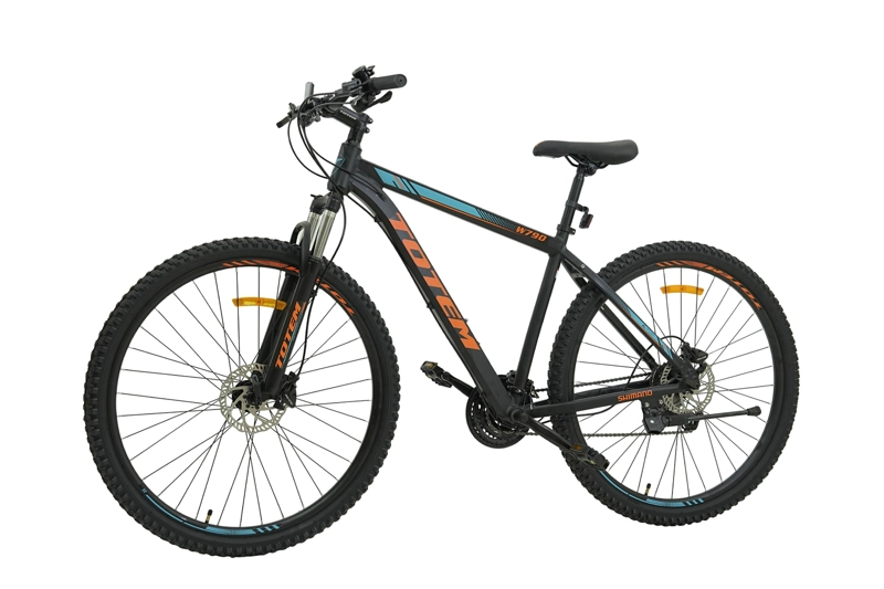 BICICLETA TOTEM MTB W790 ARO 29 TALLA 19 NEGRO CON NARANJA - 5