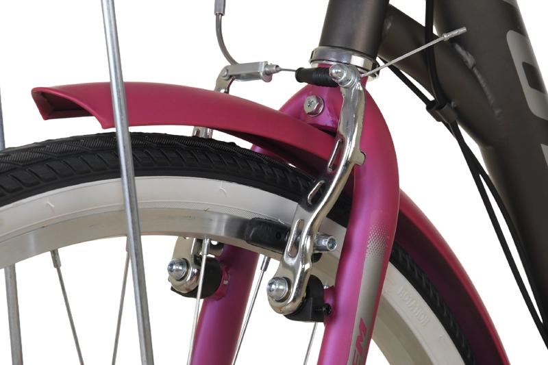BICICLETA TOTEM ARO 26 CITY DAMA GRIS CON FUCSIA - 7