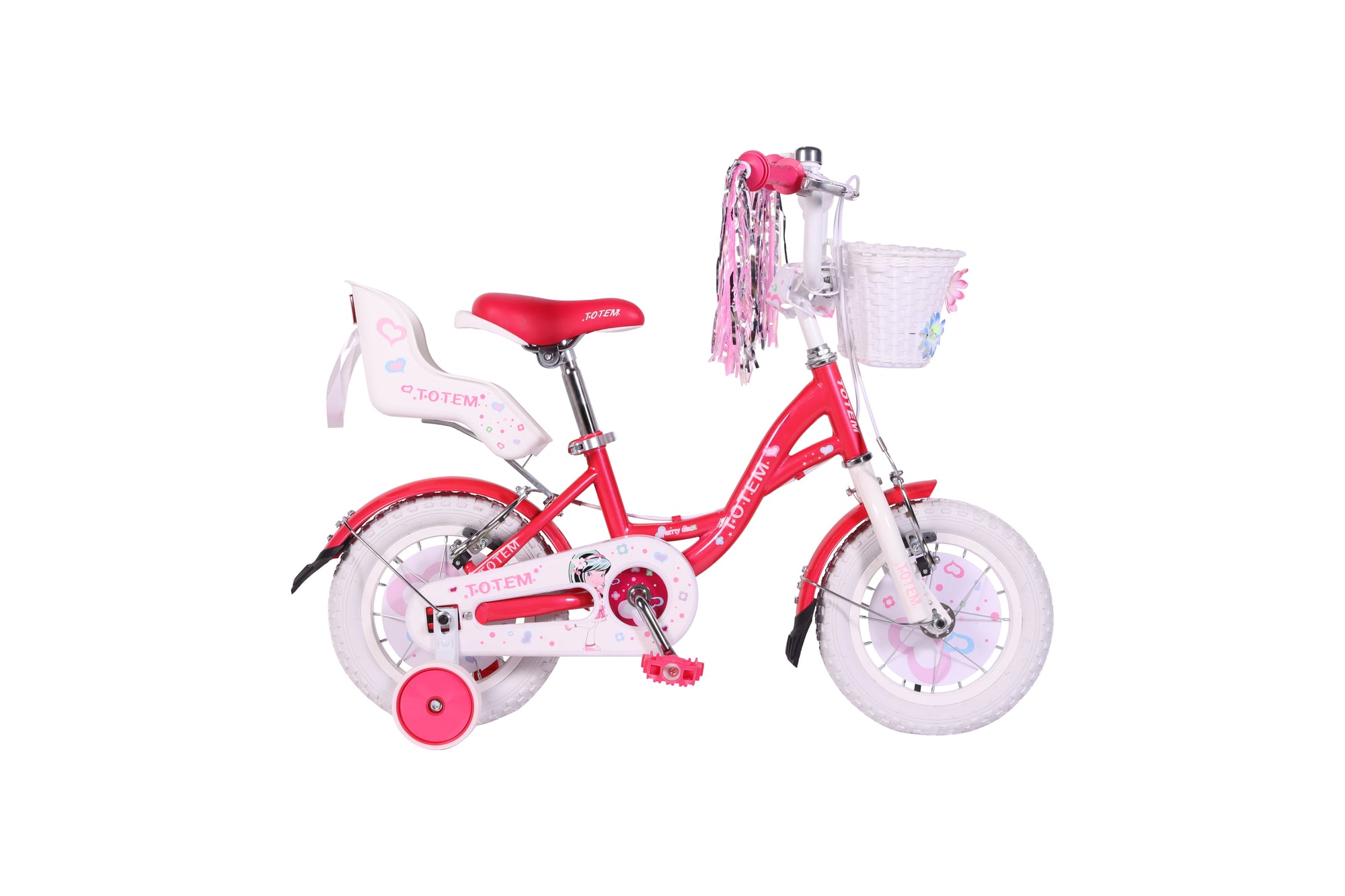 BICICLETA TOTEM INFANTIL ARO 12 PRETTY GIRL COLOR FUCSIA - 1