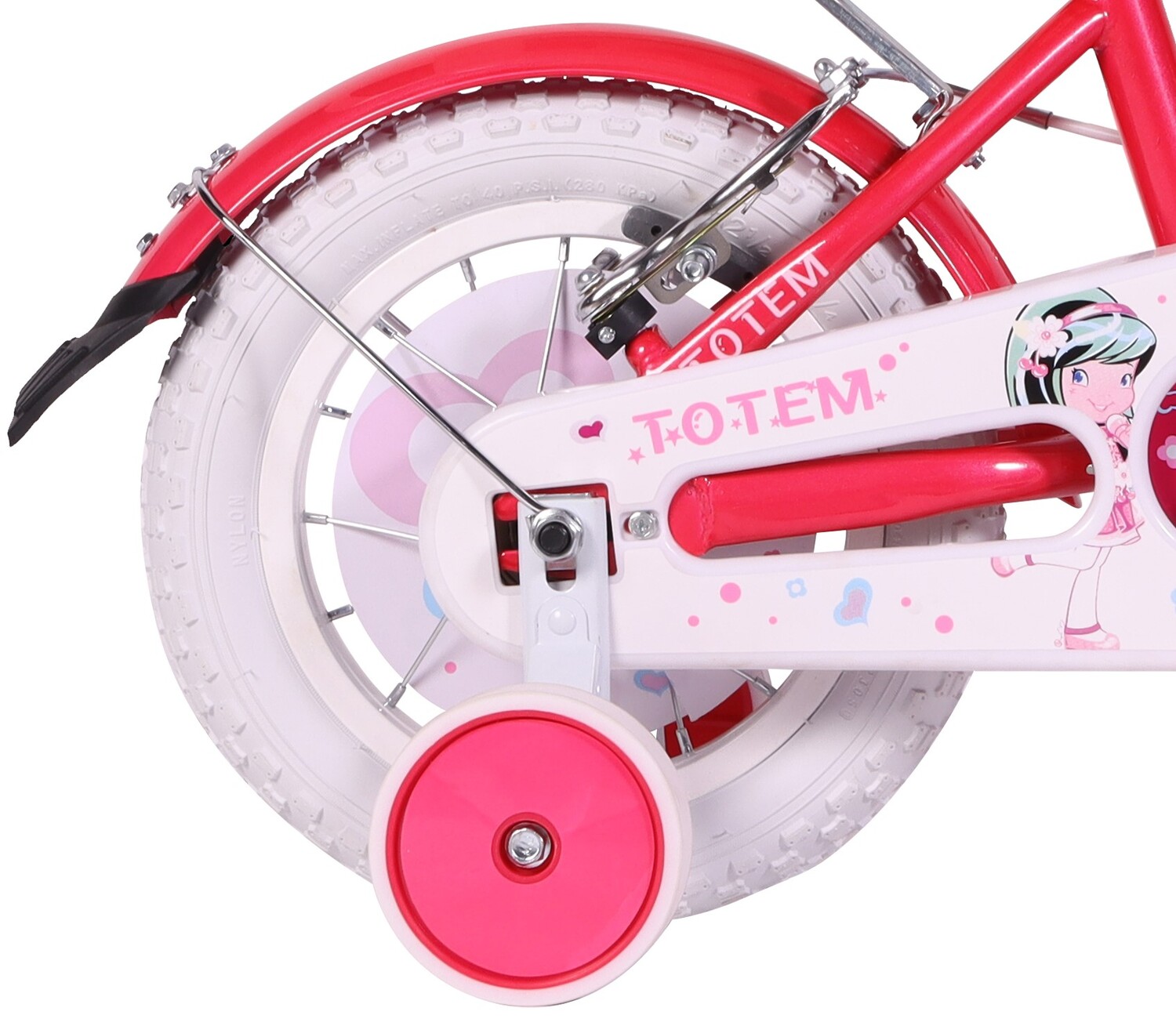 BICICLETA TOTEM INFANTIL ARO 12 PRETTY GIRL COLOR FUCSIA - 5