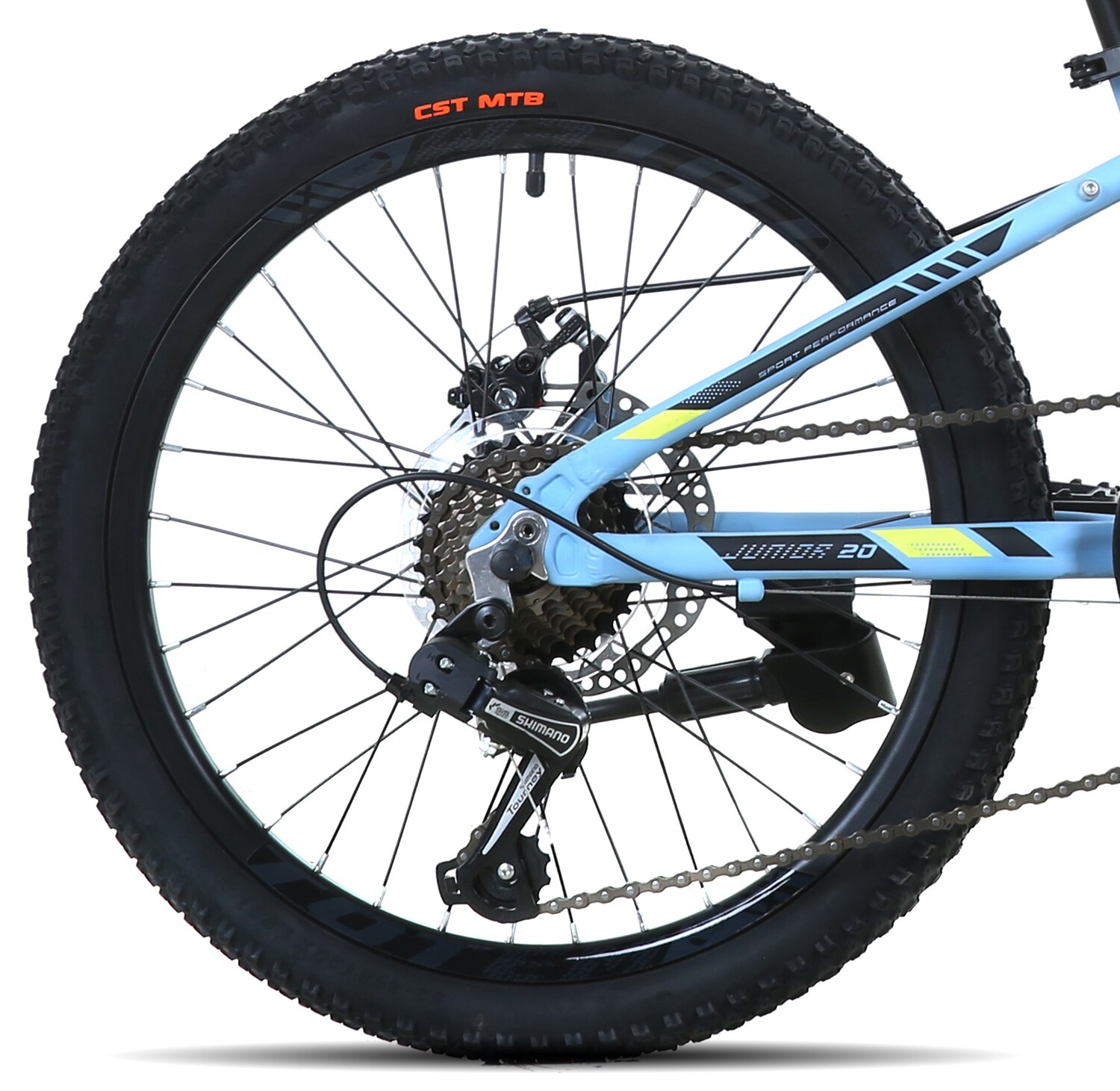 BICICLETA TOTEM ARO 20 MTB MODELO 1100 CELESTE - 6
