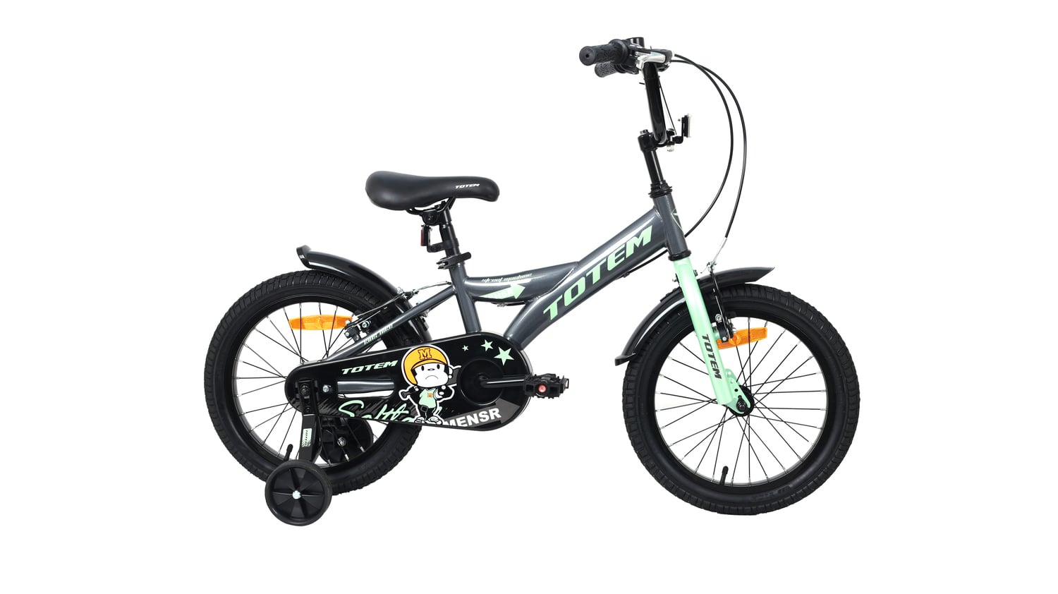 BICICLETA TOTEM NIÑO MODELO STREET MACHINE ARO 16 GRIS - 1