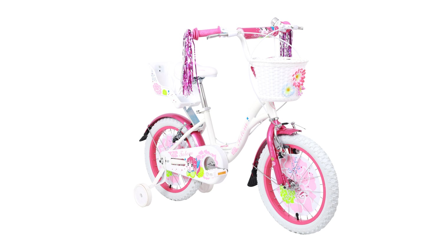 BICICLETA TOTEM INFANTIL  ARO 16 PRETTY GIRL COLOR BLANCO - 1