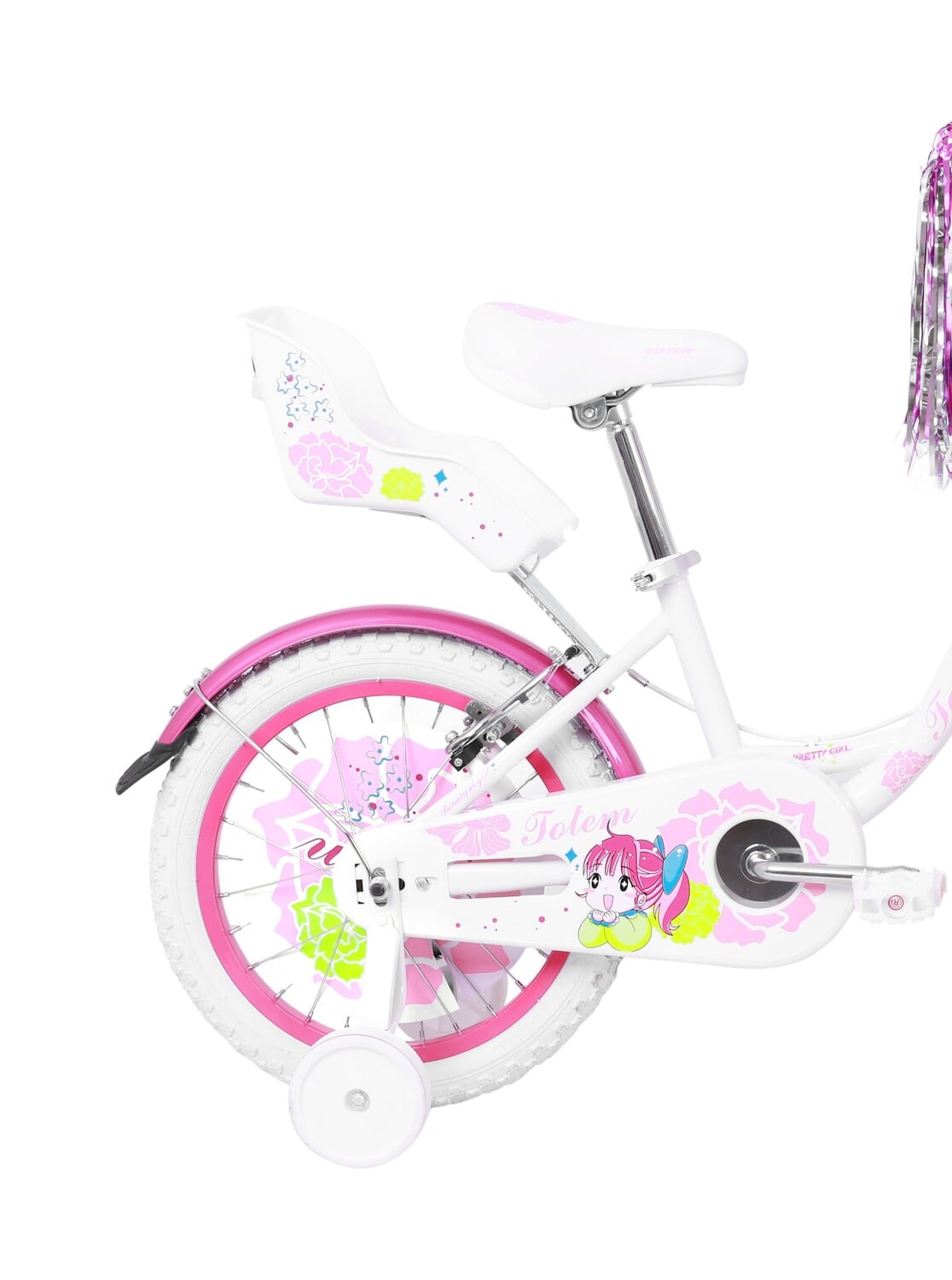 BICICLETA TOTEM INFANTIL  ARO 16 PRETTY GIRL COLOR BLANCO - 3