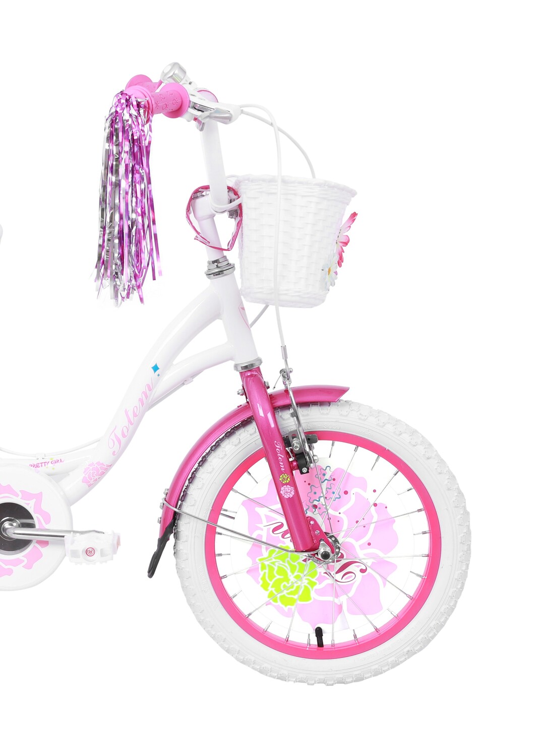 BICICLETA TOTEM INFANTIL  ARO 16 PRETTY GIRL COLOR BLANCO - 4