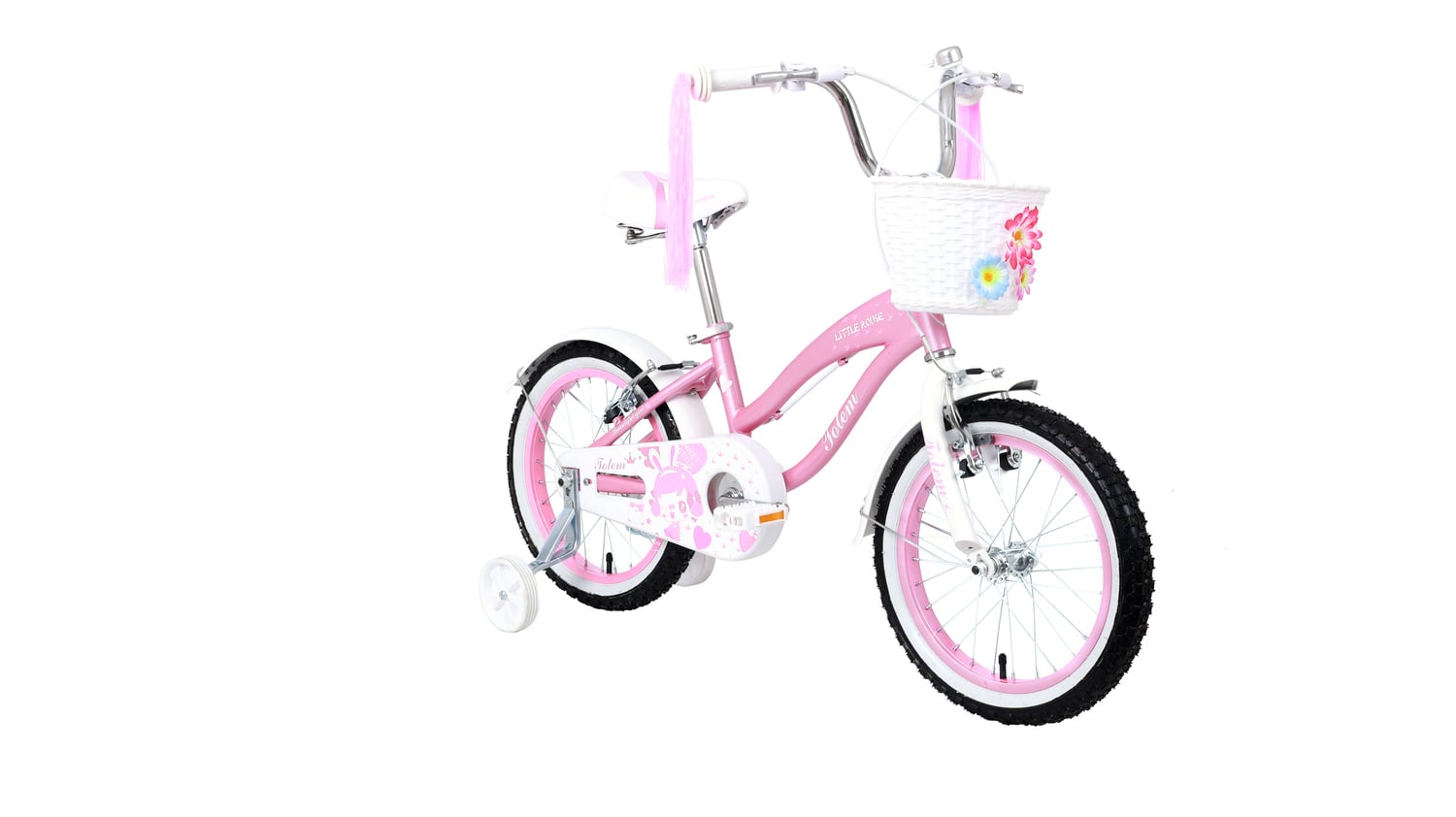 BICICLETA TOTEM INFANTIL ARO 16 LITTLE ROUSE COLOR ROSADO - 1
