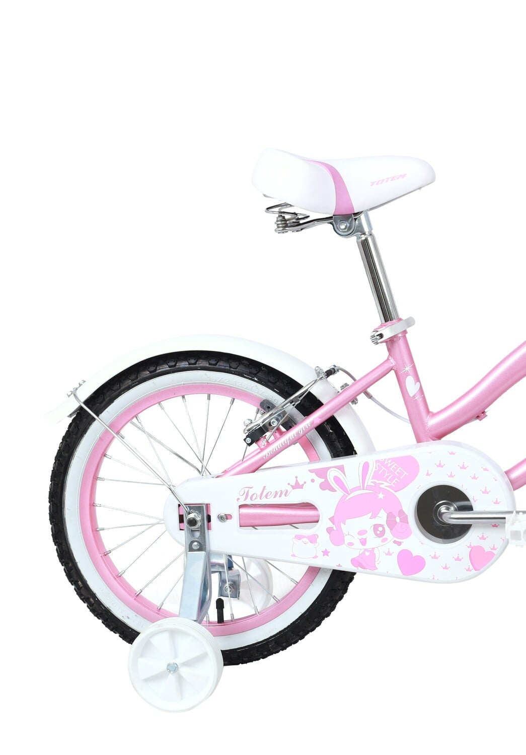 BICICLETA TOTEM INFANTIL ARO 16 LITTLE ROUSE COLOR ROSADO - 3
