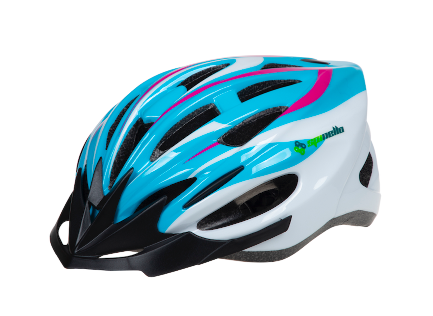 CASCO DE BICICLETA MTB SPINELLO HB25 TALLA L-X AZUL BLANCO - 1