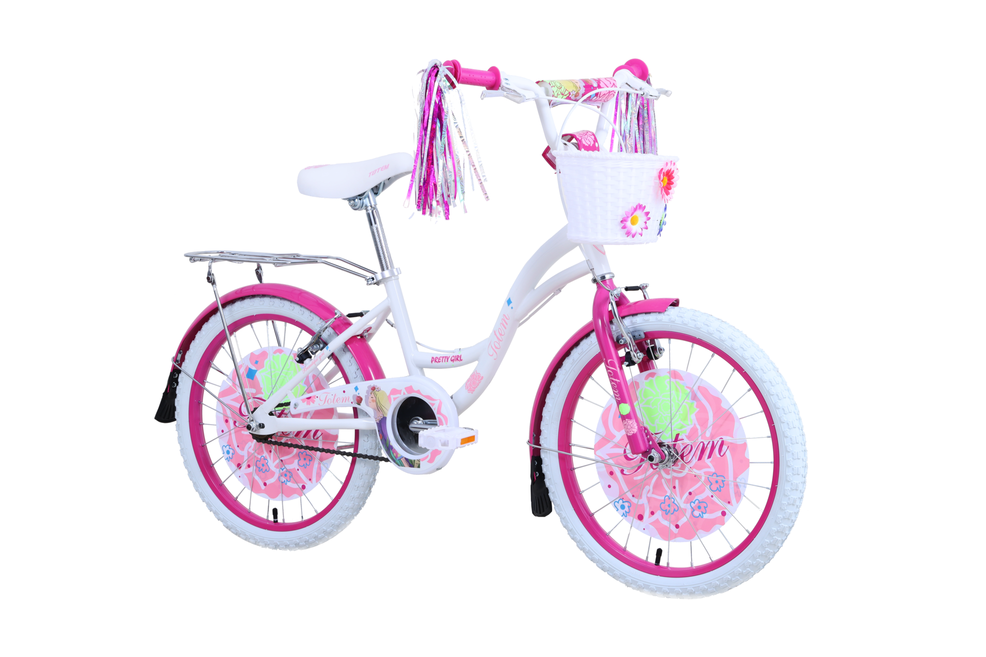 BICICLETA TOTEM INFANTIL ARO 20 PRETTY GIRL BLANCO - 1