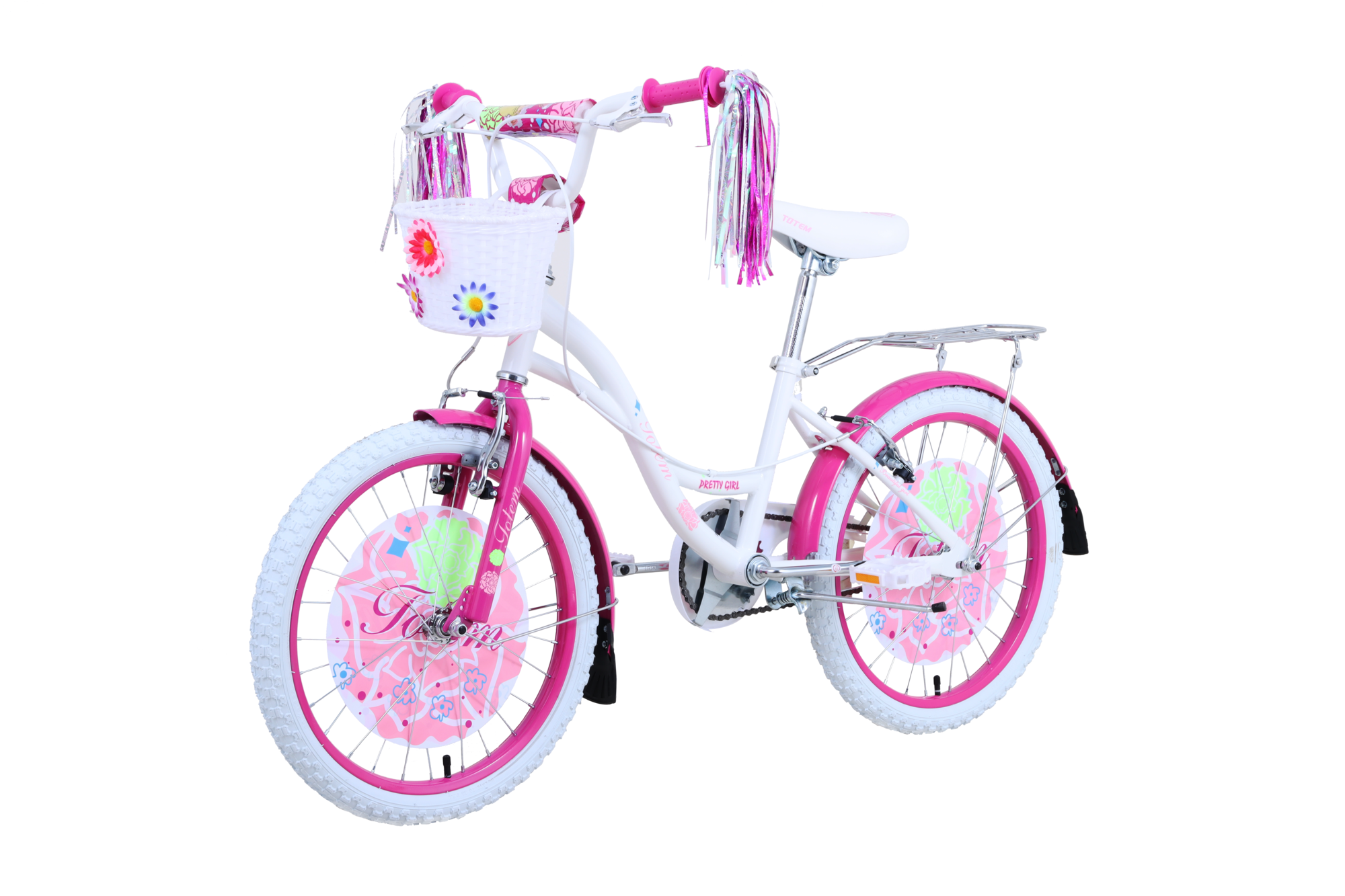 BICICLETA TOTEM INFANTIL ARO 20 PRETTY GIRL BLANCO - 5