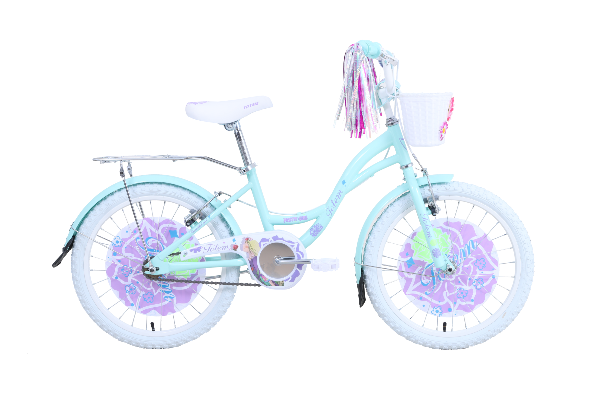 BICICLETA TOTEM INFANTIL ARO 20 PRETTY VERDE CIAN - 1