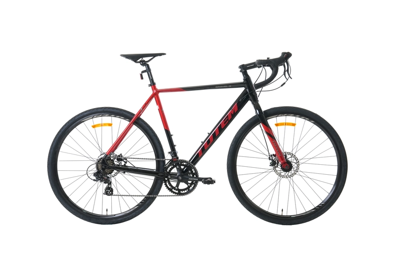 BICICLETA GRAVEL TOTEM 700*58 GRAVEL-X NEGRO ROJO - 1