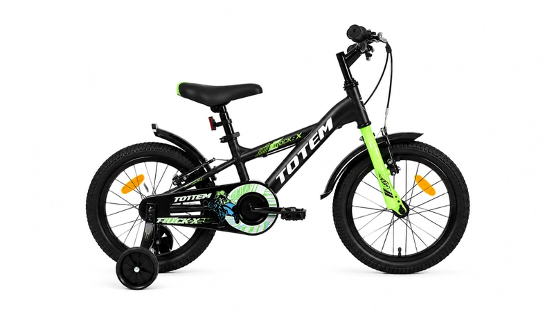BICICLETA TOTEM INFANTIL ARO 16 ROCK-X COLOR NEGRO - 1