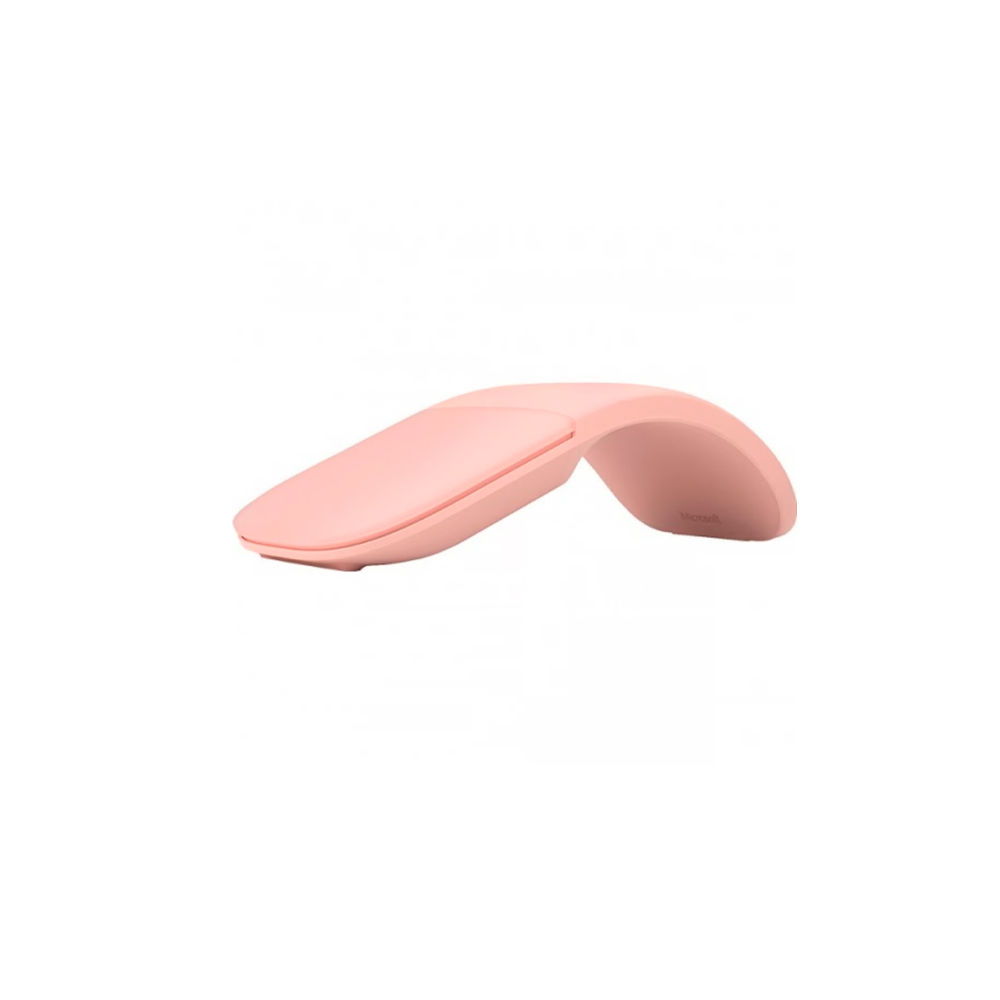 MOUSE INALAMBRICO MICROSOFT ARC DISEÑO PLEGABLE Y ERGONOMICO CONEXION BLUETOOTH COLOR ROSADO SUAVE - 1