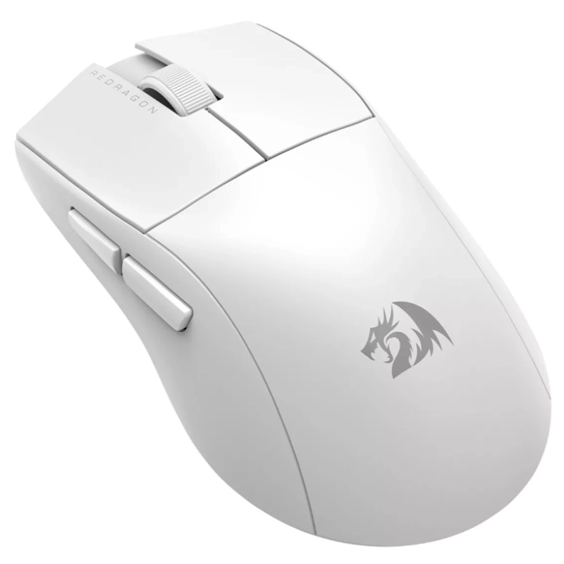 MOUSE GAMER INALAMBRICO REDRAGON BLANCO K1NG M916 PRO 1K 26000 DPI 49G BT 2.4GHZ USB-C - 1