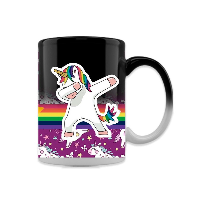 TAZA MAGICA UNICORNIO KAWAII MORADO - 1