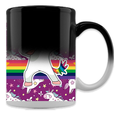 TAZA MAGICA UNICORNIO KAWAII MORADO - 2