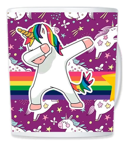 TAZA MAGICA UNICORNIO KAWAII MORADO - 3