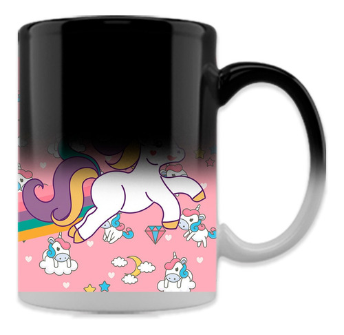 TAZA MAGICA UNICORNIO KAWAII ROSADO - 2