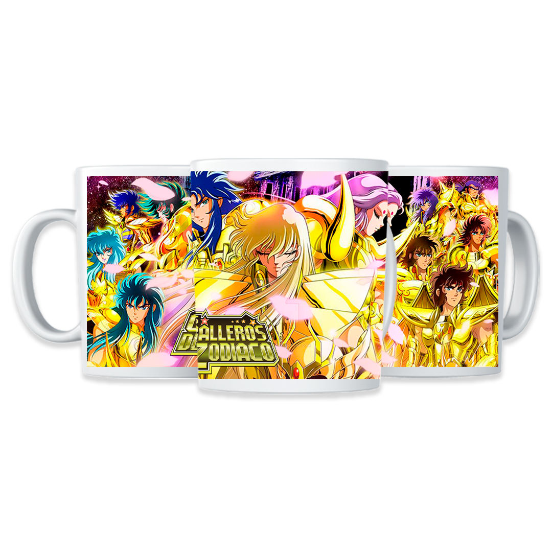 TAZA MÁGICA CABALLEROS DEL ZODIACO DORADOS - 4