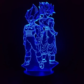 LAMPARA 3D GOKU Y VEGETA - 1