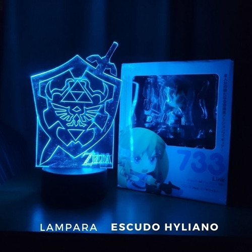 LAMPARA 3D ZELDA ESCUDO - 1