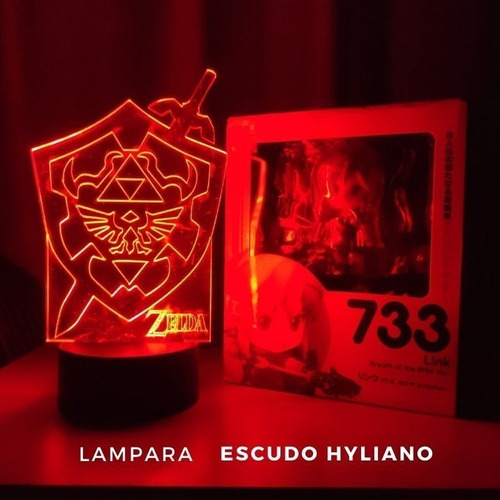 LAMPARA 3D ZELDA ESCUDO - 2