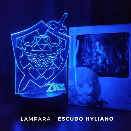 LAMPARA 3D ZELDA ESCUDO - 3