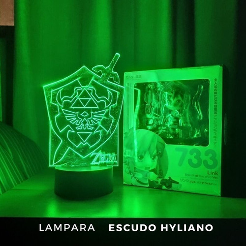 LAMPARA 3D ZELDA ESCUDO - 4