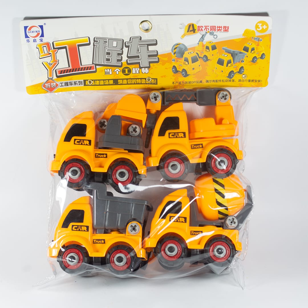 SET 4 CAMIONES DE CONSTRUCCION - 1