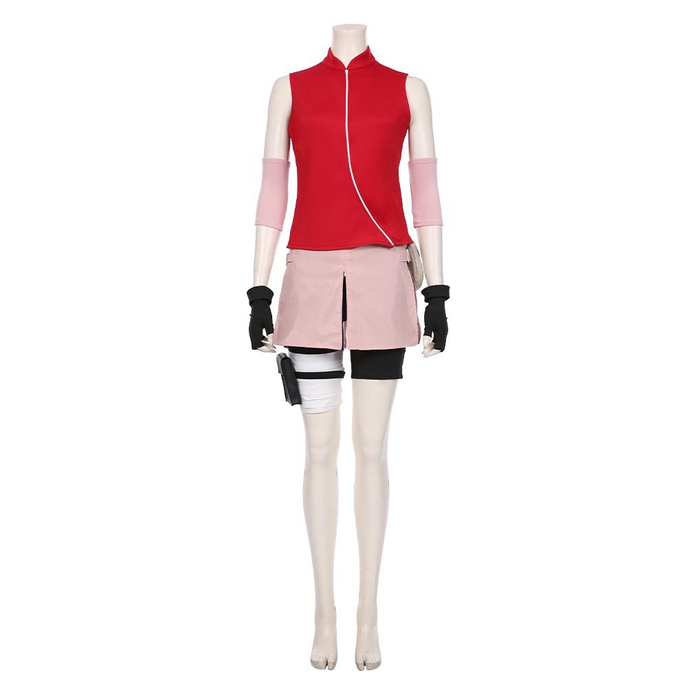 TRAJE COSPLAY SAKURA HARUNO COMPLETO- NARUTO SHIPPUDEN - 1